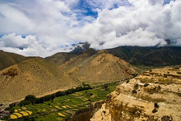 Захватывающий Дух Пейзаж Пустыни Верхний Мустанг Рядом Рекой Калигандаки Непале — стоковое фото