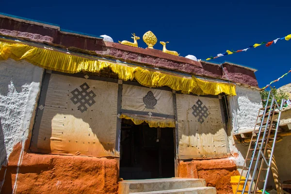 Вековой Монастырь Гумба Гомпа Около Деревни Чосер Верхнем Мустанге Непала — стоковое фото