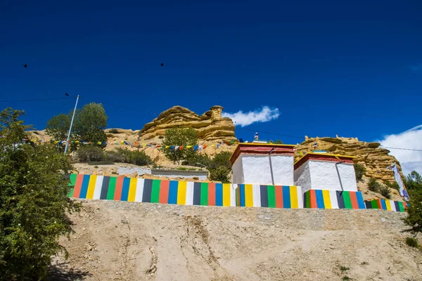 Monasterio Gumba Gompas Alrededor Chhoser Village Alto Mustang Nepal —  Fotos de Stock