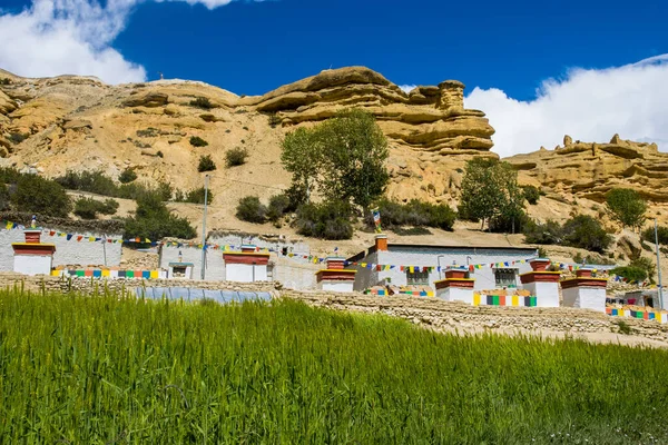 Ancien Monastère Gumba Gompas Autour Chhoser Village Dans Mustang Supérieure — Photo