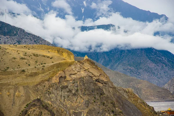 Fantastisk Grön Öken Landskap Kagbeni Village Kaligandaki Övre Mustang Nepal — Stockfoto