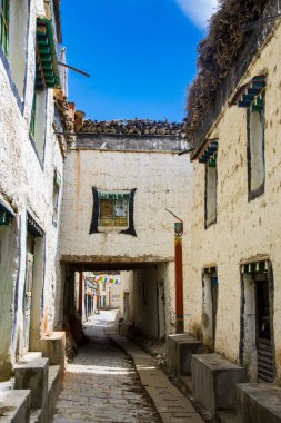 Sokaklar, Eski Ev, Manastır, Lo Manthang 'daki Lo Duvarı Krallığı, Yukarı Mustang, Nepal