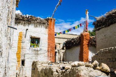 Sokaklar, Eski Ev, Manastır, Lo Manthang 'daki Lo Duvarı Krallığı, Yukarı Mustang, Nepal