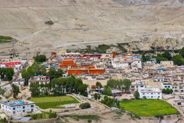 Nepal 'in Yukarı Mustang' indeki Manastır, Saray ve Köylü Yasak Lo Manthang Krallığı. 