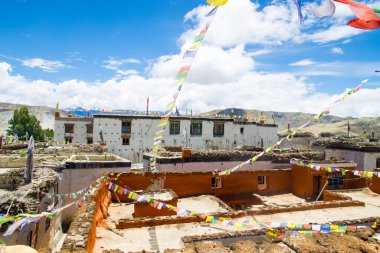 Nepal 'deki Yukarı Mustang' in Lo Manthang 'ındaki Asırlık Eski Jampa Lhakang Manastırı