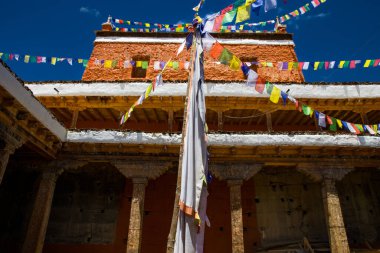 Nepal 'deki Yukarı Mustang' in Lo Manthang 'ındaki Asırlık Eski Jampa Lhakang Manastırı