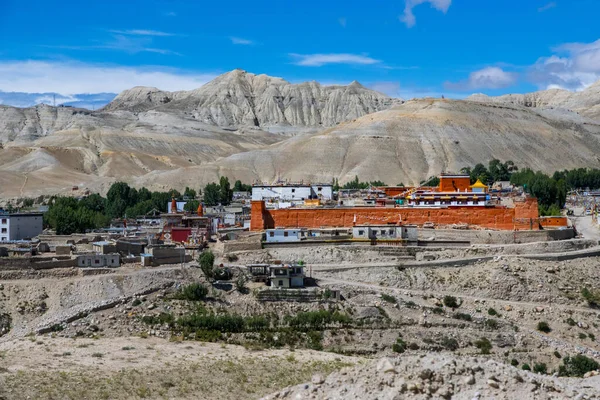 Reino Prohibido Manthang Con Monasterio Palacio Aldea Alto Mustang Nepal —  Fotos de Stock