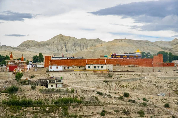 Het Verboden Koninkrijk Manthang Met Klooster Paleis Dorp Boven Mustang — Stockfoto