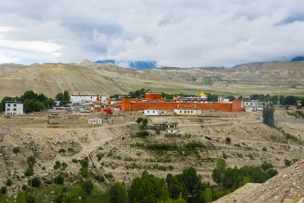 Reino Proibido Manthang Com Mosteiro Palácio Aldeia Alto Mustang Nepal — Fotografia de Stock