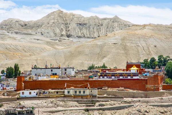 Tiltott Manthang Királyság Kolostorral Palotával Faluval Nepál Felső Mustangjában — Stock Fotó