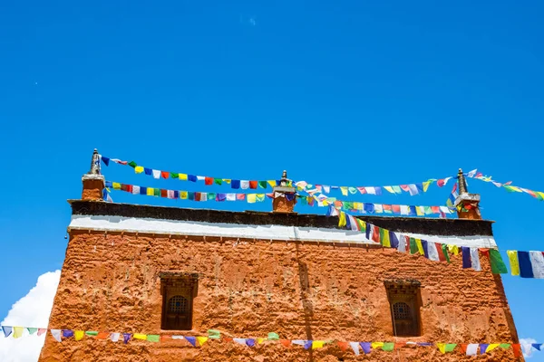 Старий Монастир Джампа Лакханг Мантангу Верхнього Мустангу Непалі — стокове фото
