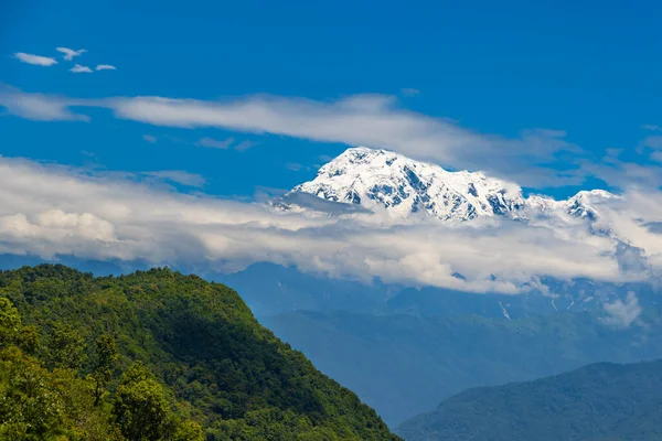 Annapurna Dağı Himalayalar Daki Ana Kampa Giderken Sarangkot Pokhara Dan — Stok fotoğraf