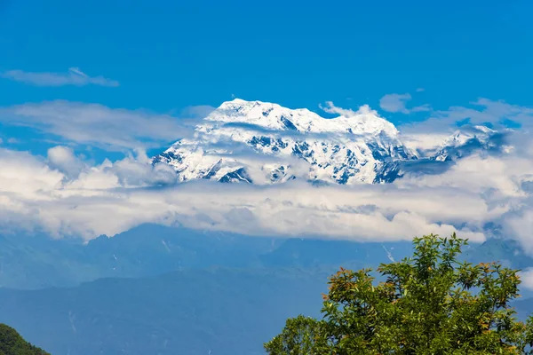 Гора Аннапурна Видна Сарангкота Похара Время Похода Базовый Лагерь Гималаях — стоковое фото
