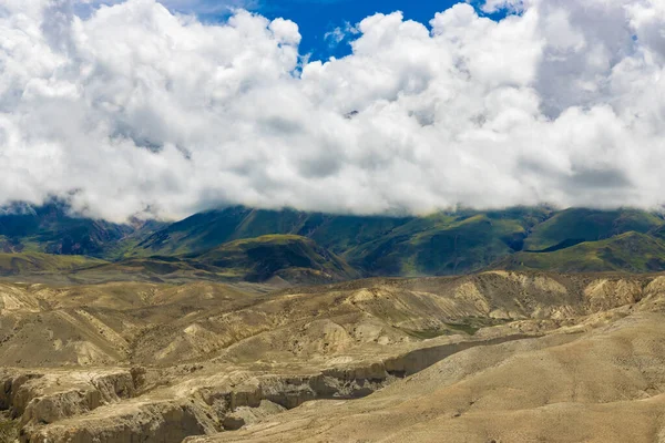 Tibetli Himalayalar Daki Yukarı Mustang Turu Nun Nanılmaz Çöl Manzarası — Stok fotoğraf