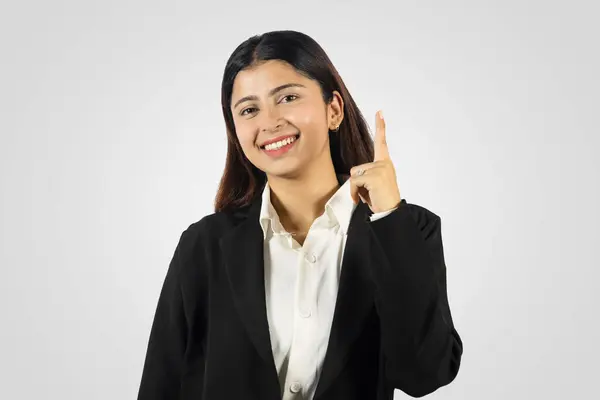 Nepal Den Güzel Mutlu Gülümseyen Asyalı Genç Kız Resmi Bir — Stok fotoğraf
