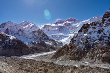 Kanchenjunga Kuzey Kampı nam-ı diğer Nepal 'deki Taplejung Dağları Himalayaları' ndaki Pangpema.