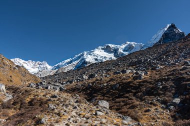 Himalaya Manzarası, Kanchenjunga Ana Kampı 'ndan Nepal' de Güney Tur