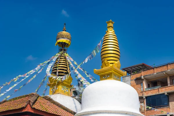 Pimbahal Pukhu Pond Tapınağı Stupa Patan 'ın Nepal şehrinde