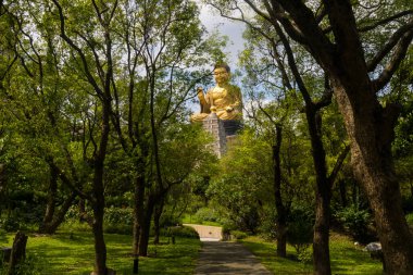 Kaohsiung, Tayvan - Ekim 06, 2023: Kaohsiung, Tayvan 'daki Fo Guang Shan Buddha Müzesi' nin en büyük Shakyamuni Buda Heykeli ve Asya Mimari Manastırı