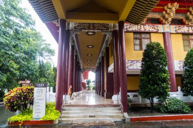 Tayvan Budist Mimarisi Fo Guang Shan, Kaohsiung, Tayvan 'da görüldü.