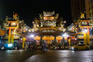 Tanrıça Matsu Songshan Ciyou Tapınağı Raohe Night Street Market, Taipei, Tayvan