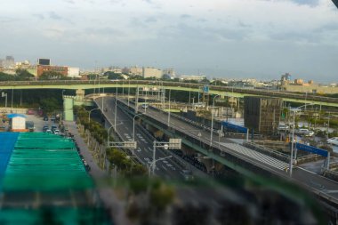 Taipei, Tayvan-10 Ekim 2023: Tayvan sokaklarında ulaşım