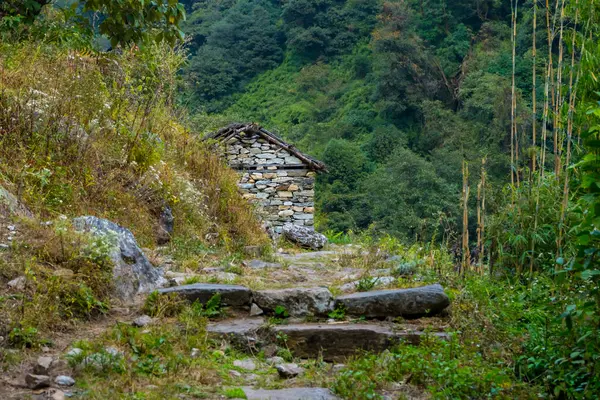 Taplejung, Nepal 'deki Thangyam Amjilosa Köyü Kanchenjunga Kamp Gezisi sırasında yıkıldı.