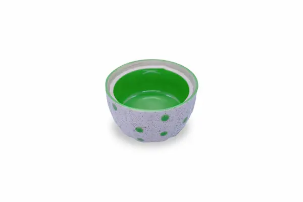 緑の美しい陶磁器の砂糖のボールのモックアップ3D ストック写真
