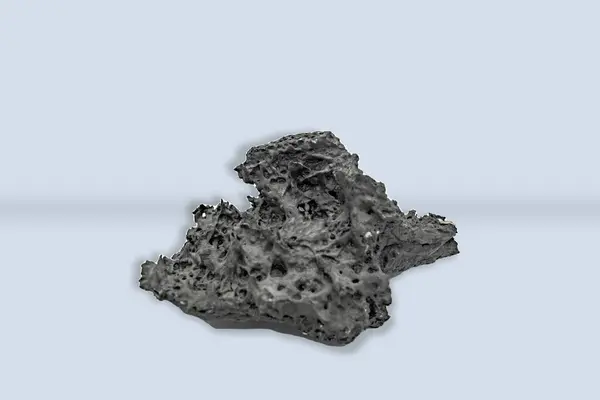 黒3Dの火山灰岩装飾表彰台 ストック画像