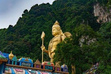 Batu Mağaraları 'ndaki Arulmigu Murugan Hindu Tanrı Heykeli, Kuala Lumpur, Malezya