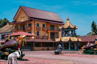 Wat Phothikyan Phutthaktham Tayland Beyaz Buda Heykeli Manastırı Kota Bharu, Malezya