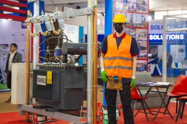 Katmandu, Nepal - 15 Kasım 2024: FEEN Electro Tech Nepal Elektrik İdaresi ve Elektrik İşletmeleri Sergi Sempozyumu tarafından Bhirkutimandap, Katmandu 'da düzenlendi