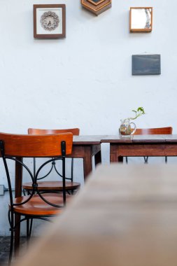 Bir Vintage Yemek Odası. Dinlenme ve gevşeme konsepti..