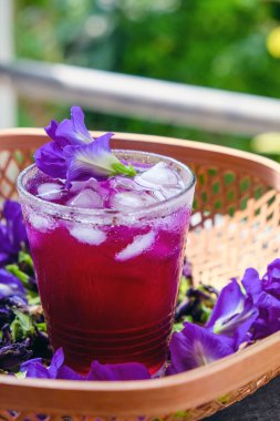 Kelebek Bezelye Çayı demlenmiş kelebek çiçekleri tarafından yapılan özel bir çay bu çay sıcak ya da soğuk servis edilebilir.. 