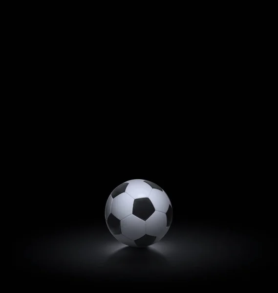 Pelota Fútbol Sobre Fondo Negro — Foto de Stock