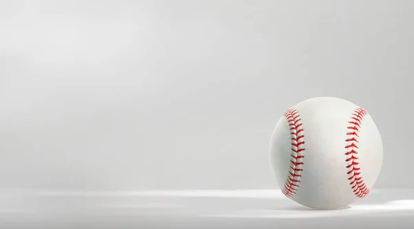 Baseball Piłka Białym Piętrze — Zdjęcie stockowe