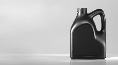 Motor yağlı teneke kutu beyaz arka planda izole