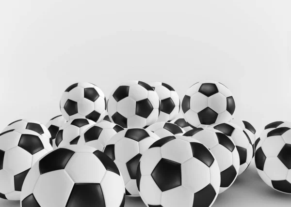 Μπάλα Ποδοσφαίρου Απομονωμένη Λευκό Φόντο Απόδοση — Φωτογραφία Αρχείου
