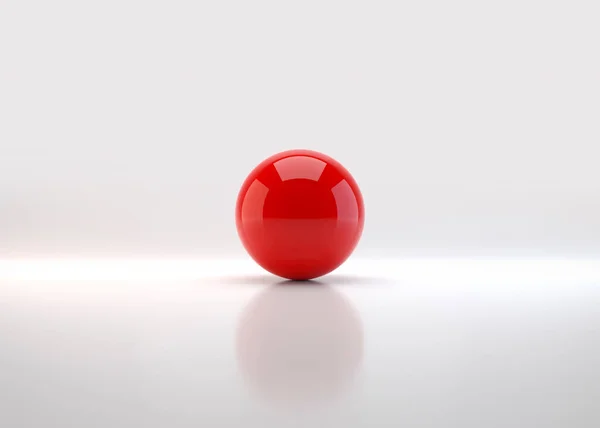 Червона Сфера Тіні Візуалізація — стокове фото
