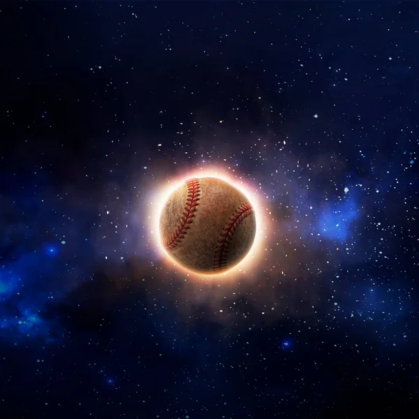 Palla Baseball Vista Dal Pianeta Dallo Spazio — Foto Stock