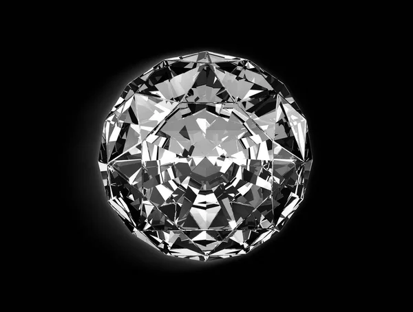 ブラックバックグラウンドのダイヤモンド高品質トップビュー — ストック写真