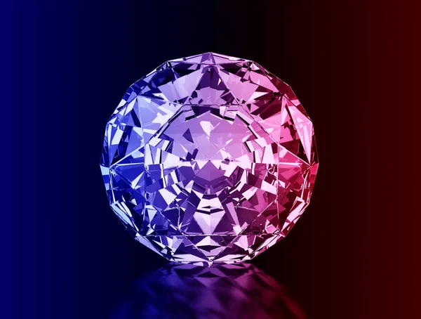 黑色背景上的钻石闪闪发光 蓝色和粉色霓虹灯横幅艺术概念 — 图库照片