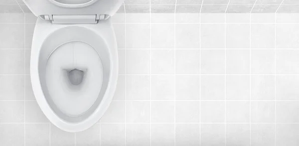 Tampilan Atas Toilet Mangkuk Kamar Mandi — Stok Foto