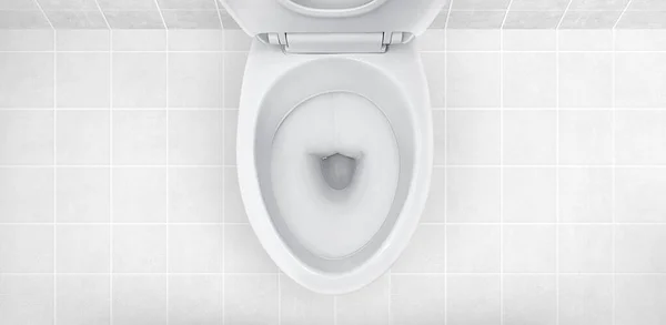 Vista Superior Vaso Sanitário Banheiro — Fotografia de Stock