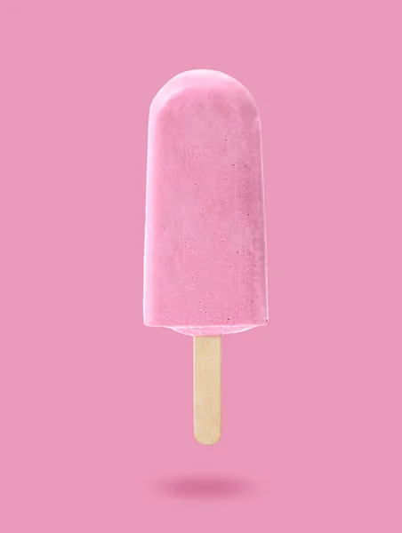 Ice Cream Pink Background — Stock Photo, Image