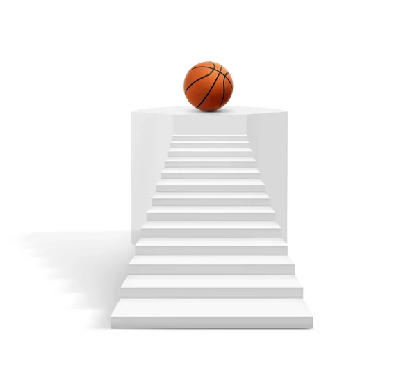 Basket Trappan Till Framgång Basketmatch Koncept — Stockfoto