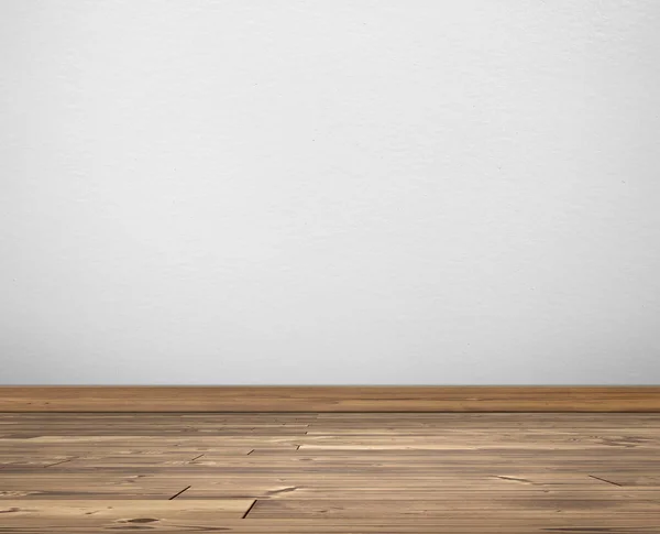 Lege Ruimte Met Witte Muren Houten Vloeren — Stockfoto