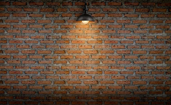 Lámpara Interior Habitación Con Pared Ladrillo —  Fotos de Stock