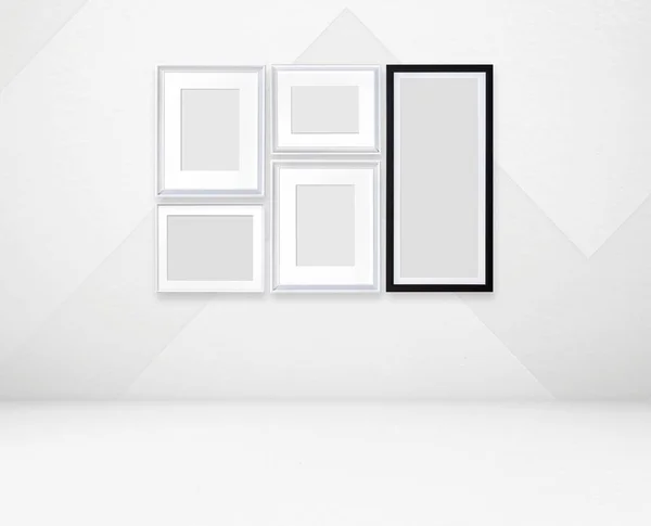 白い空の部屋の画像フレーム — ストック写真