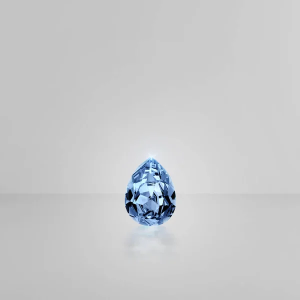 Blauw Geslepen Diamant Voor Design Mode Sieraden — Stockfoto